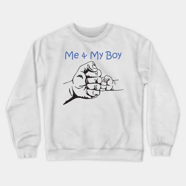 father and son fist bump Crewneck Sweatshirt by Vortex.Merch